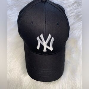 Black Baseball Cap with White Logo